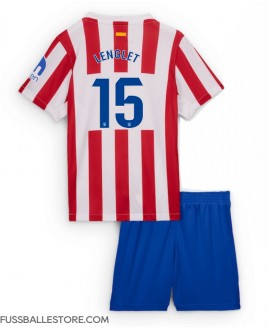Günstige Atletico Madrid Clement Lenglet #15 Heimtrikotsatz Kinder 2025-26 Kurzarm (+ Kurze Hosen)